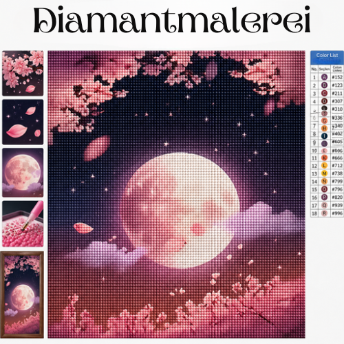 Rosa Mond 40 x 50 cm