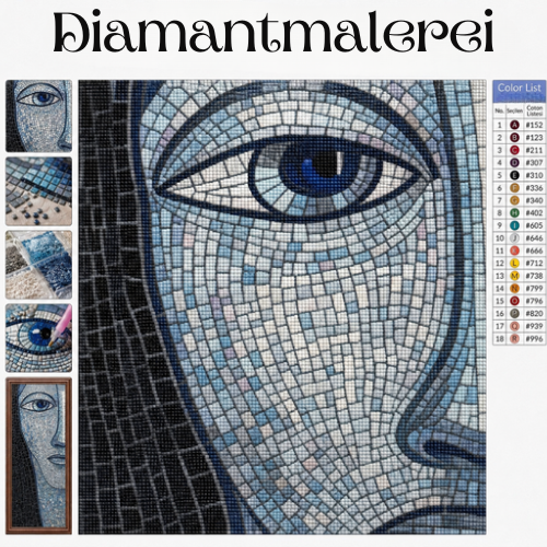 Mosaikporträt 40 x 50 cm